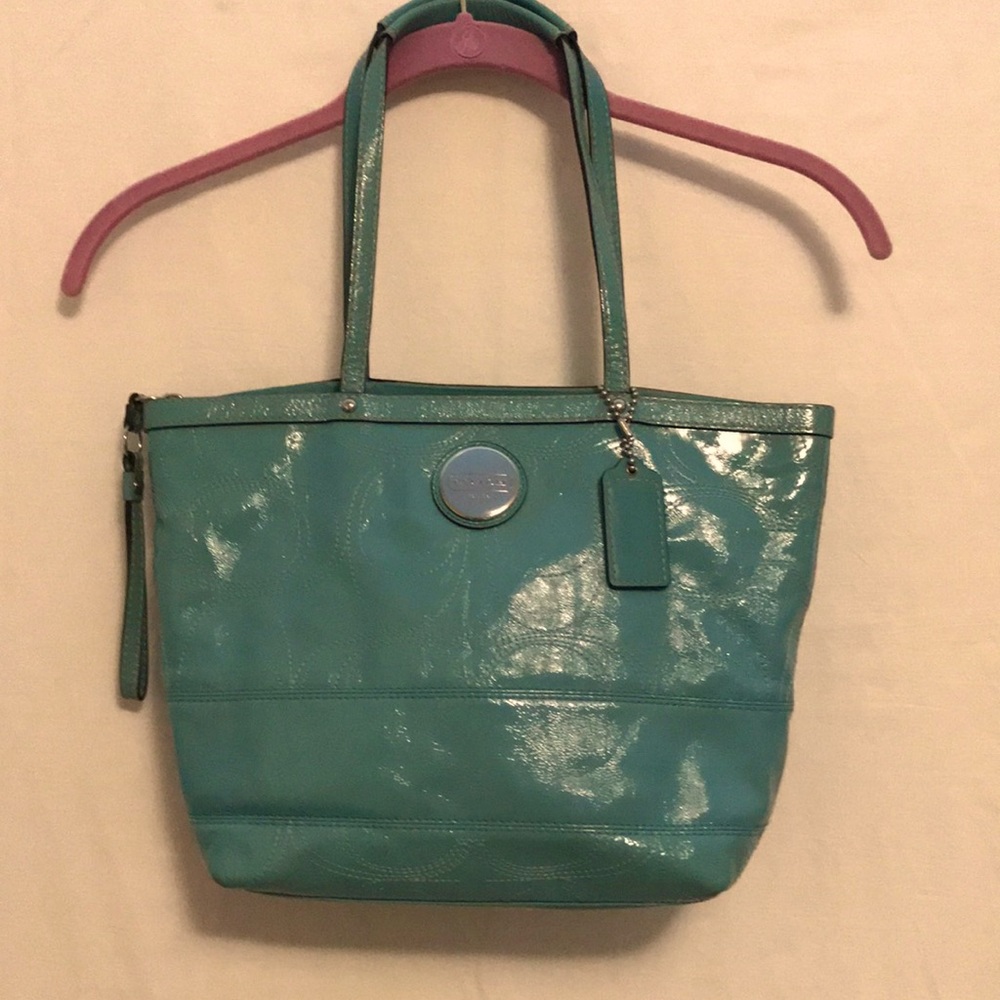 Coach patent leather tote/purse
